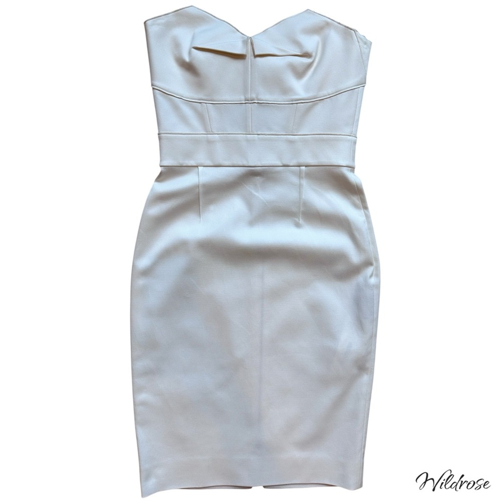 Roland white Cotton Corset Strapless Dress Fits US 4